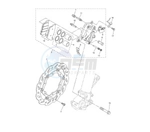 WR X 250 drawing FRONT BRAKE CALIPER