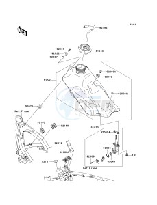 KLX 140 A [KLX140] (A8F-A9FA) A9F drawing FUEL TANK