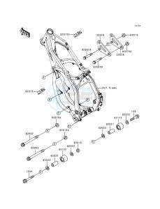 KX 125 K [KX125] (K2) [KX125] drawing FRAME FITTINGS