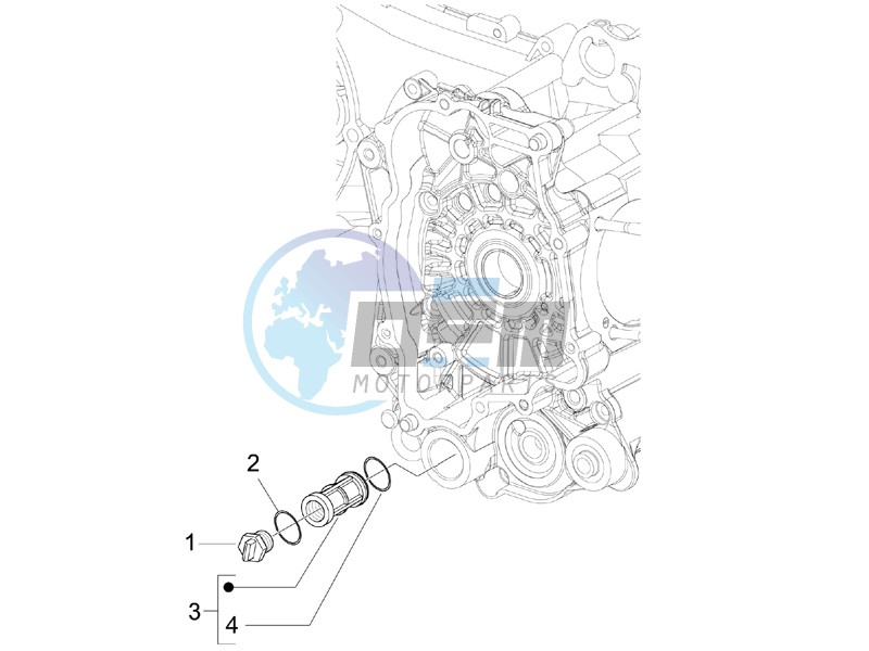 Flywheel magneto cover - Oil filter