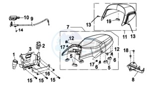 WOLF 300 (L8) EU EURO4 drawing DOUBLE SEAT-BATTERY TRAY