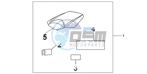 REAR SEAT COWL ACHILLES BLACK METALLIC