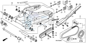 CBR600RAA BR / ABS - (BR / ABS) drawing SWINGARM