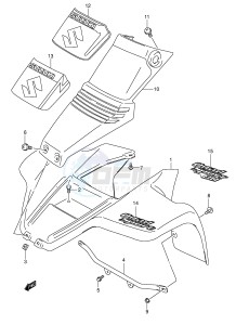 LT80 (P1) drawing FRONT FENDER (MODEL K2 K3 K4)