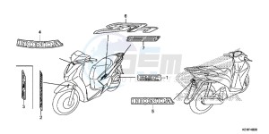 SH125ADE SH125AD UK - (E) drawing MARK