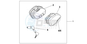 CBF600S drawing STANDARD PANNIER SET