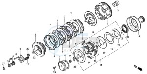 TRX200D FOURTRAX drawing CLUTCH