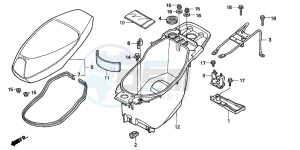 SFX50 drawing SEAT/LUGGAGE BOX