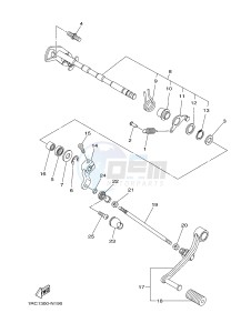 MT09A MT-09 ABS 900 (2DR7 2DR8) drawing SHIFT SHAFT