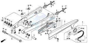 CBF500A drawing SWINGARM