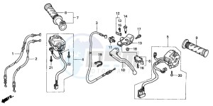 CBR900RE drawing CABLE/SWITCH (CBR900RR2,3)