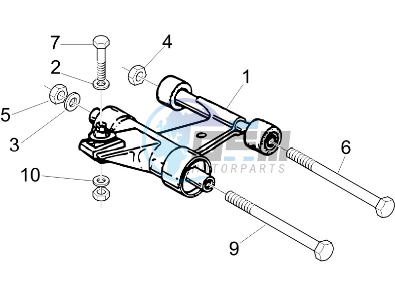 Swinging arm