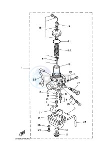 DT125 (3TTP) drawing CARBURETOR