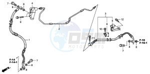 FES125 PANTHEON drawing REAR BRAKE PIPE (FES125)(FES150)