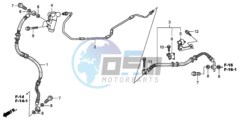 REAR BRAKE PIPE (FES125)(FES150)