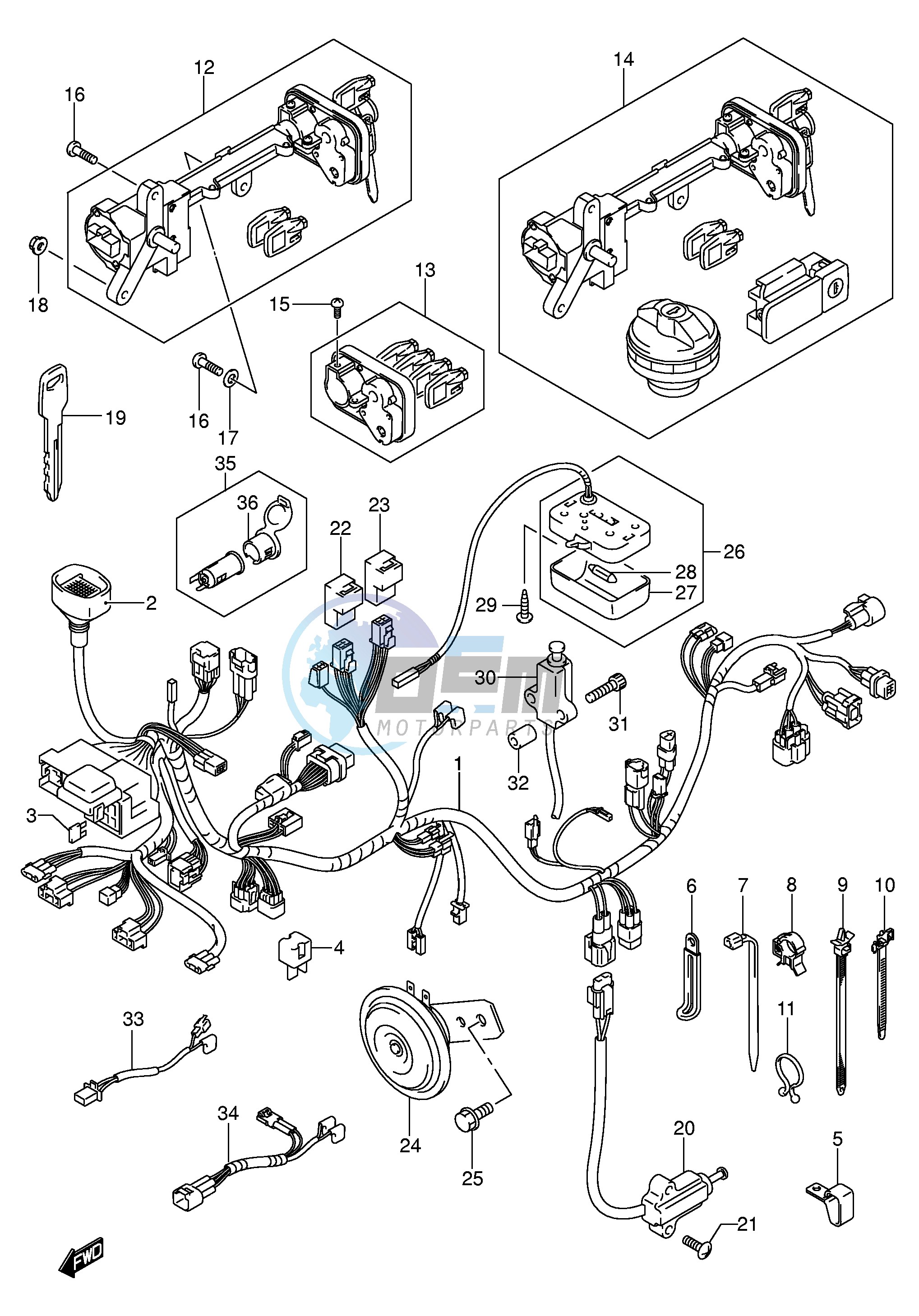 WIRING HARNESS (MODEL K5 E24,E71)