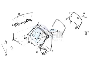 SHARK - 125 cc drawing LEG SHIELD