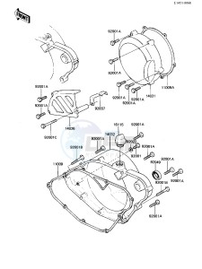 KX 250 B [KX250] (B1) [KX250] drawing ENGINE COVERS