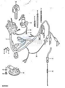 GSX750 (T-X) drawing WIRING HARNESS