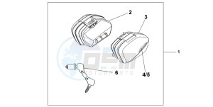 CBF1000S drawing NARROW PANNIER SET