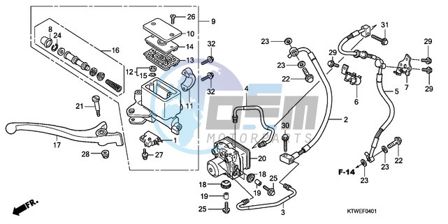 FR. BRAKE MASTER CYLINDER (SH300A/AR)