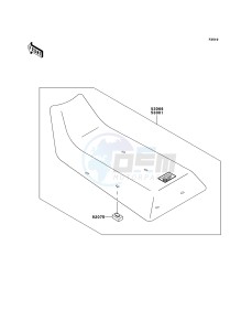 KLF250 KLF250A9F EU GB drawing Seat