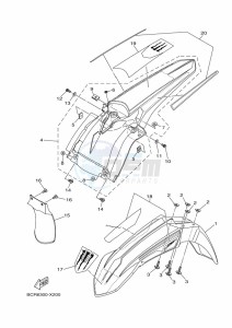 YZ250 (BCR6) drawing FENDER