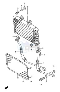 GSF1200A (E18) drawing OIL COOLER