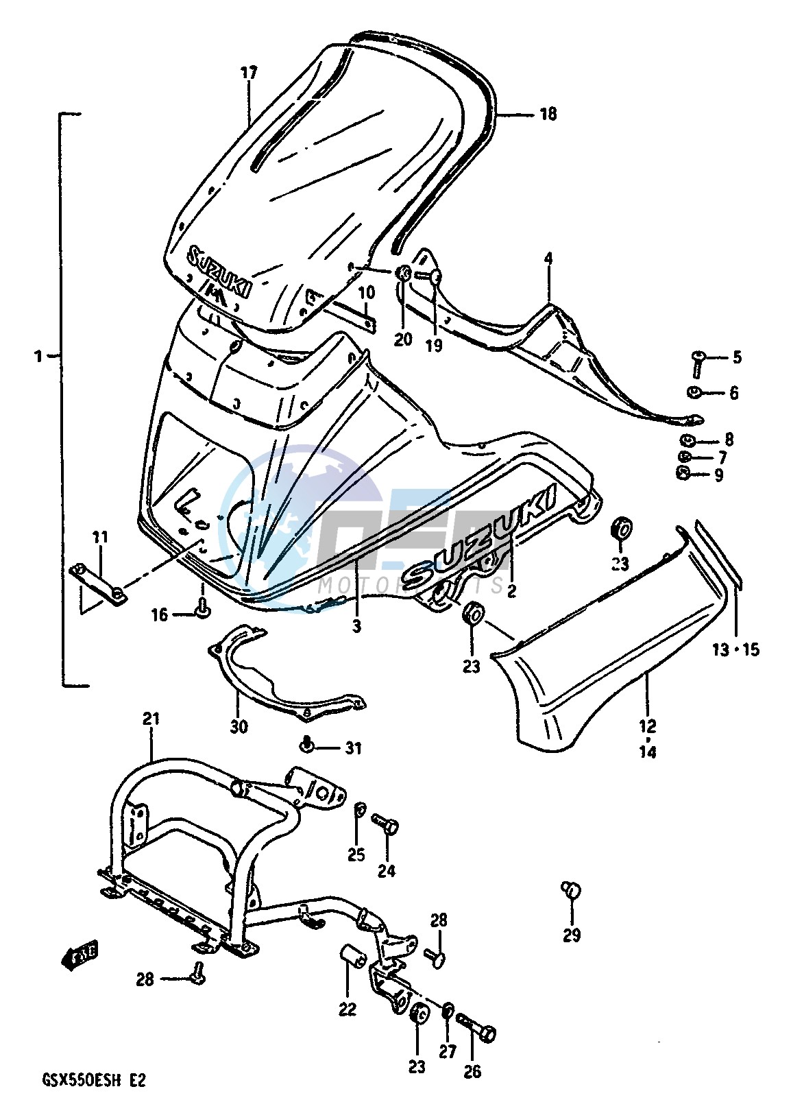 COWLING (GSX550ESG)