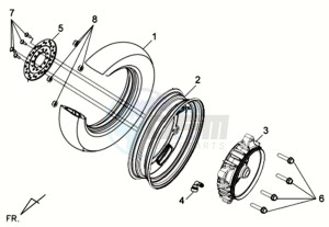 VS 125S drawing REAR WHEEL / KICK STARTER