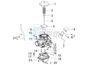 FLY 50 4T 2V 25-30Kmh 25-30Km/h drawing Carburetor's components