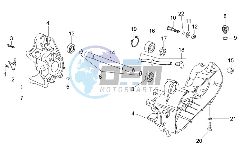 Central crank - Case set