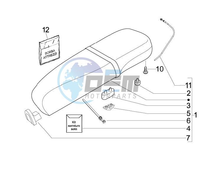 Saddle - Tool roll