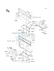 KAF 620 M [MULE 4010 4X4] (M9F) M9F drawing REAR FENDER-- S- -