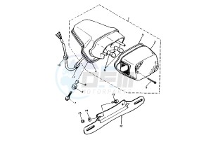 XV VIRAGO 750 drawing TAILLIGHT