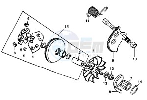 ATTILA - 125 cc drawing DRIVING PULLEY