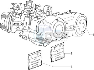 MP3 500 lt Sport business drawing Engine assembly