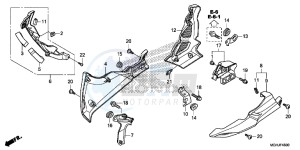 VFR1200X Europe Direct - (ED) drawing UNDER COWL