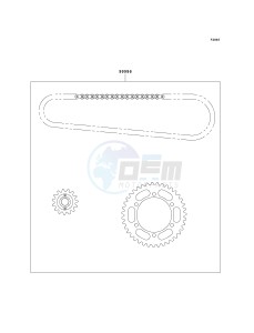 EX 500 D [NINJA 500R] (D6F-D9F) D8F drawing CHAIN KIT