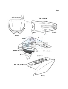 KX250F KX250T7F EU drawing Decals