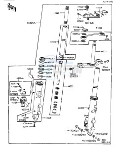 ZX 750 A [GPZ 750] (A1-A2) [GPZ 750] drawing FRONT FORK