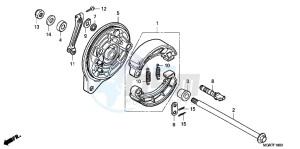 VT750SB drawing REAR BRAKE PANEL