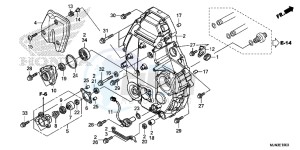 CTX1300AE CTX1300A UK - (E) drawing REAR CRANKCASE COVER