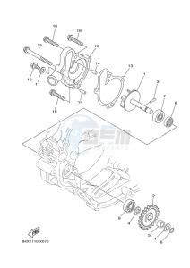 YZ125 (B4XJ) drawing WATER PUMP