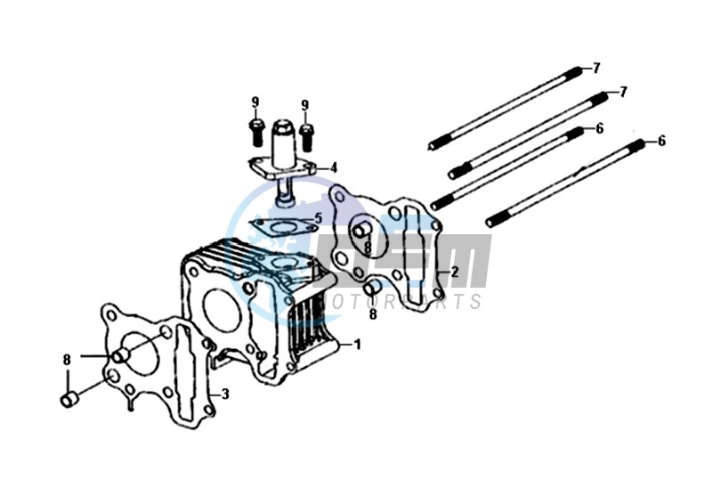 CYLINDER / TOP GASKET / LOWER GASKET