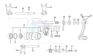 RX 125 (eng. 122cc) drawing Grip shift