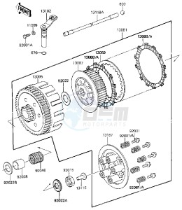 KX 250 D [KX250] (D1) [KX250] drawing CLUTCH