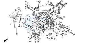 NX650 500 DOMINATOR drawing FRAME BODY