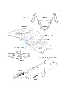 ZX 1200 C [NINJA ZZR 1200] (C1-C4) [NINJA ZZR 1200] drawing DECALS-- SILVER- --- C1- -