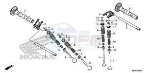 CBR500RE CBR500R UK - (E) drawing CAMSHAFT/ VALVE